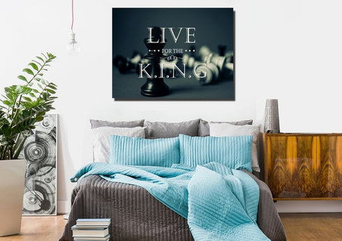 Live for the King Wall Art Canvas Print