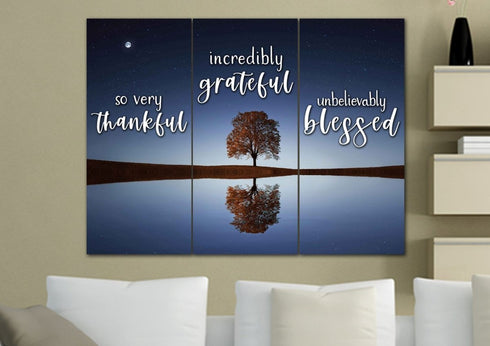 Lone Tree #1 Thankful, Grateful & Blessed Sign