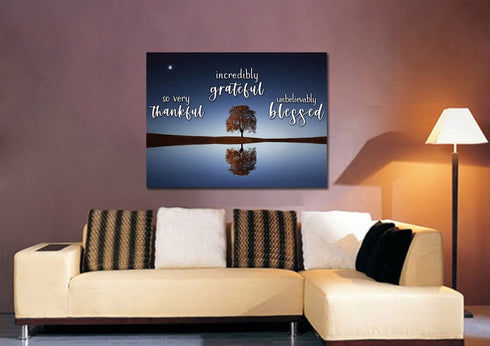 Lone Tree #1 Thankful, Grateful & Blessed Sign