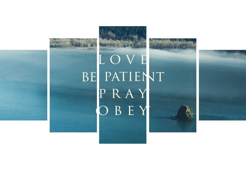 Love Be Patient Pray Obey Canvas Wall Art Print