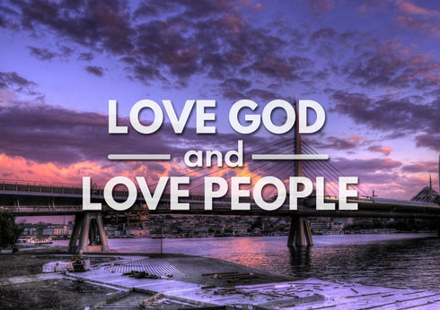 Love God and Love People Canvas Wall Art Print