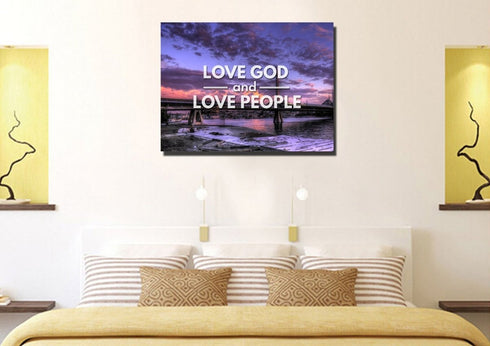 Love God and Love People Canvas Wall Art Print