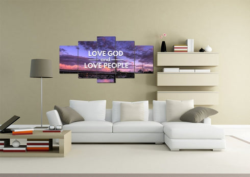 Love God and Love People Canvas Wall Art Print