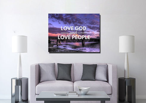 Love God and Love People Canvas Wall Art Print