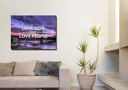 Love God and Love People Canvas Wall Art Print