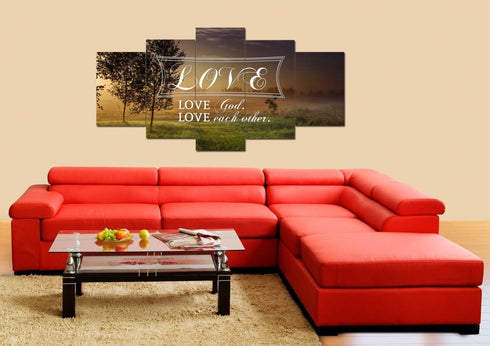 Love God love each other Wall Art Canvas Print