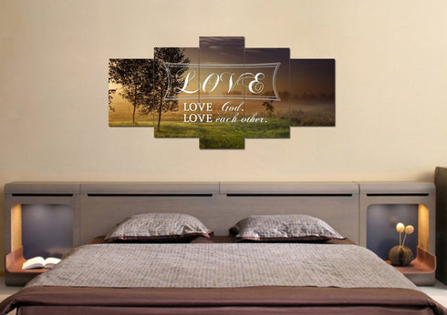 Love God love each other Wall Art Canvas Print