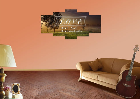 Love God love each other Wall Art Canvas Print