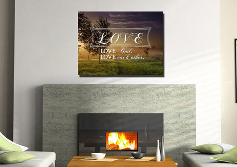 Love God love each other Wall Art Canvas Print