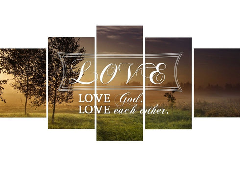 Love God love each other Wall Art Canvas Print