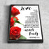 #1 Left Roses & Love is Patient, Love is Kind Canvas Print