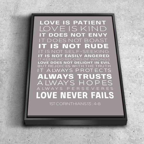 Love is Patient, Love is Kind #14 Canvas Print