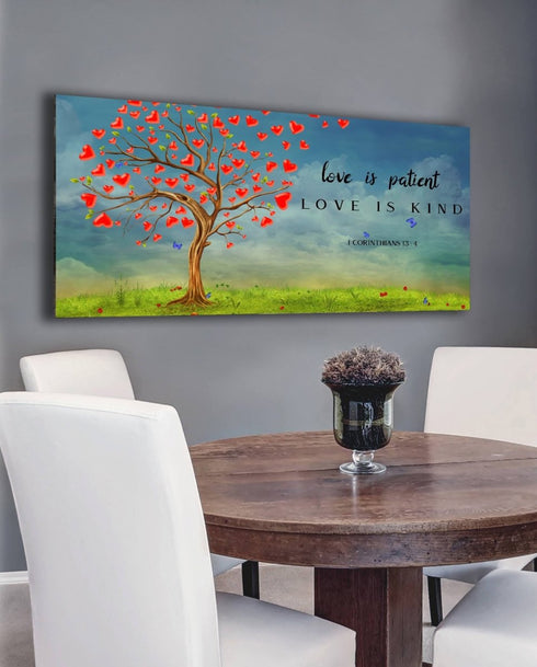 #16 Love Tree & Love is Patient, Love is Kind Canvas Print