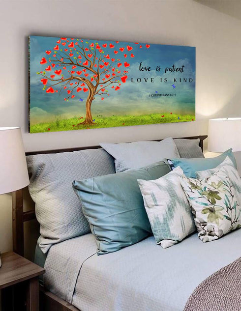 #16 Love Tree & Love is Patient, Love is Kind Canvas Print