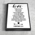 #3 Cursive Love & 1 Corinthians 13:1 Canvas Print