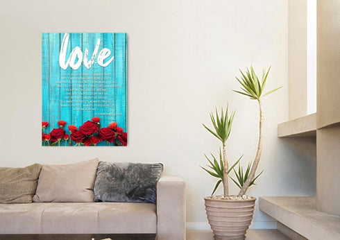 #5 Painted Barn & Love is Patient, Love is Kind Canvas Print