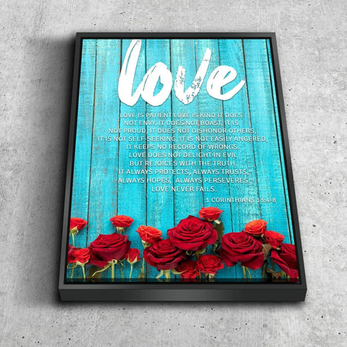 #5 Painted Barn & Love is Patient, Love is Kind Canvas Print