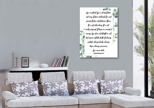 #6 Baby Flowers & Love is Patient, Love is Kind Canvas Print