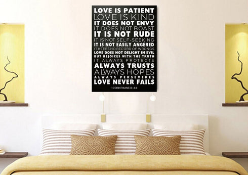 #7 Heavy Words & Love is Patient, Love is Kind Canvas Print