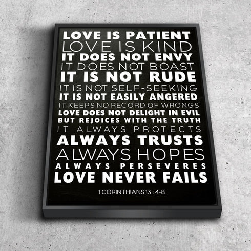 #7 Heavy Words & Love is Patient, Love is Kind Canvas Print