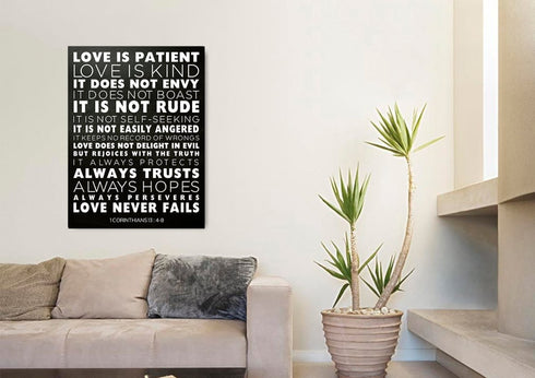#7 Heavy Words & Love is Patient, Love is Kind Canvas Print