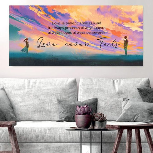 #9 Forever Couple & Love is Patient, Love is Kind Canvas Print
