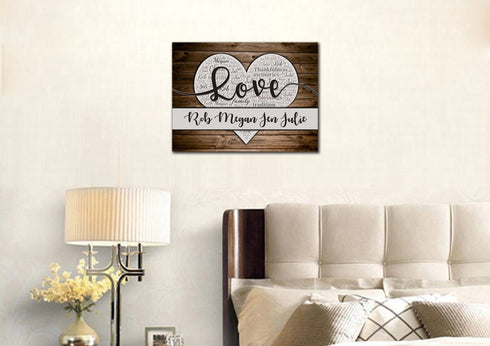 Love Makes a House a Home - Personalized Canvas #9