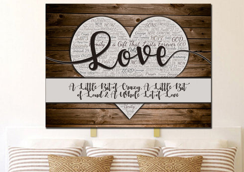 Love Makes a House a Home - Personalized Canvas #9