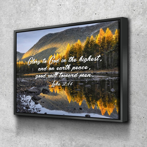 Luke 2:14 Glory to God in the Highest Canvas Wall Art Print