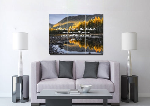 Luke 2:14 Glory to God in the Highest Canvas Wall Art Print