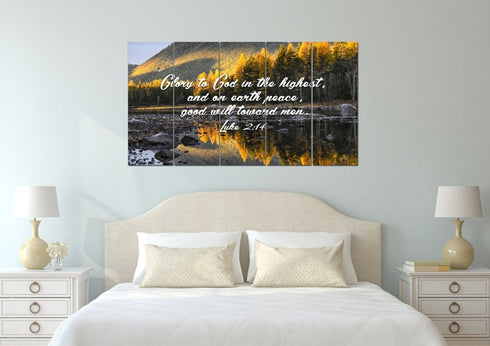 Luke 2:14 Glory to God in the Highest Canvas Wall Art Print