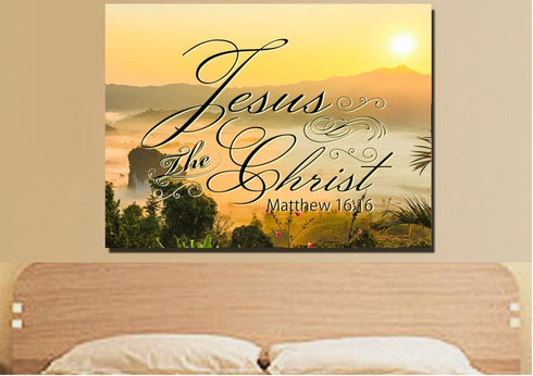 Matthew 16:16 Jesus the Christ Canvas Wall Art Print - Christian Walls