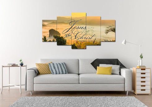 Matthew 16:16 Jesus the Christ Canvas Wall Art Print - Christian Walls