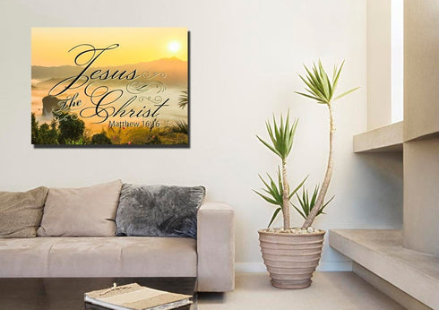 Matthew 16:16 Jesus the Christ Canvas Wall Art Print - Christian Walls