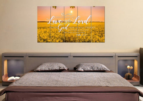 Matthew 22:37 Love the Lord with all your Heart Canvas Wall Art Print