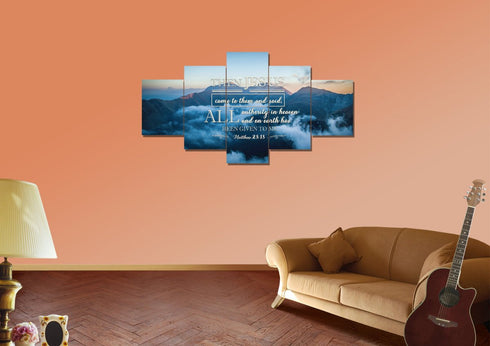 Matthew 28:18 Canvas Wall Art Print - Christian Walls