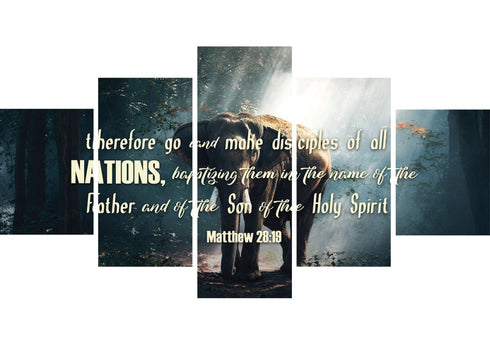 Matthew 28:19 Canvas Wall Art Print - Christian Walls