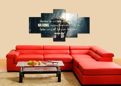 Matthew 28:19 Canvas Wall Art Print - Christian Walls
