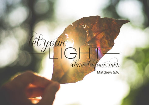 Matthew 5:16 Let your Light Shine Before Men Canvas Wall Art Print - Christian Walls