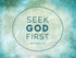 Matthew 6:33 Seek God First Bible Verse Canvas Wall Art