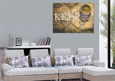 Matthew 7:7 Canvas Wall Art Print - Christian Walls