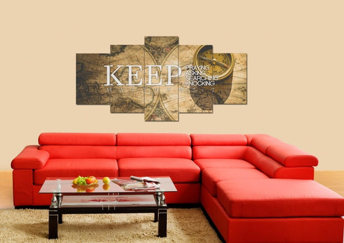 Matthew 7:7 Canvas Wall Art Print - Christian Walls