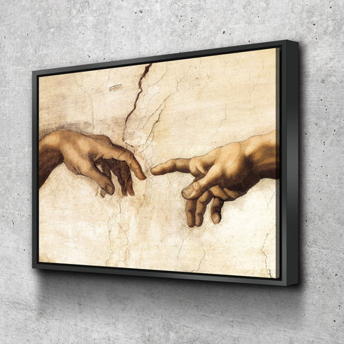Michelangelo's Creation of Adam Canvas Wall Art