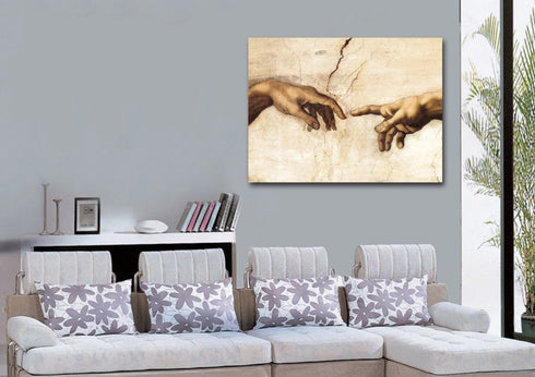 Michelangelo's Creation of Adam Canvas Wall Art