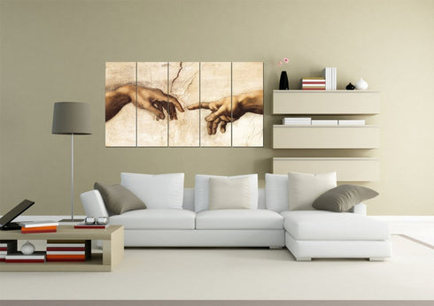Michelangelo's Creation of Adam Canvas Wall Art