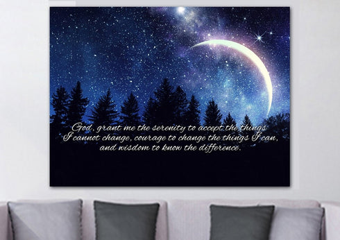 Moon #18 Serenity Prayer Wall Art