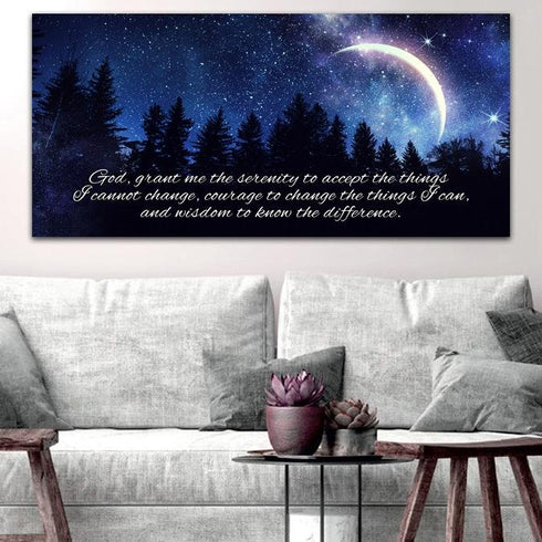 Moon #18 Serenity Prayer Wall Art