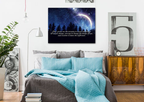 Moon #18 Serenity Prayer Wall Art
