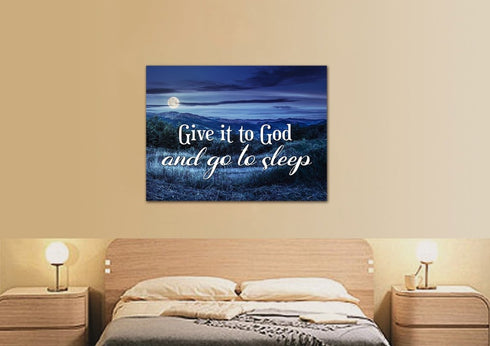 Moonlight #1 Give it to God and Go to Sleep Sign, Wall Art & Decor