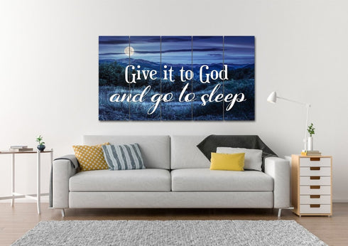 Moonlight #1 Give it to God and Go to Sleep Sign, Wall Art & Decor